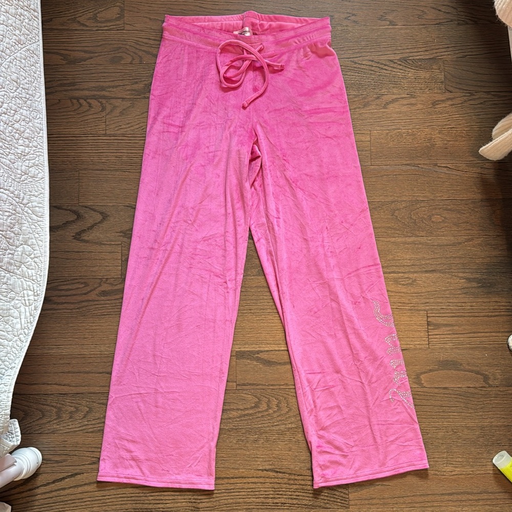 Juicy Couture velour wide leg pants M